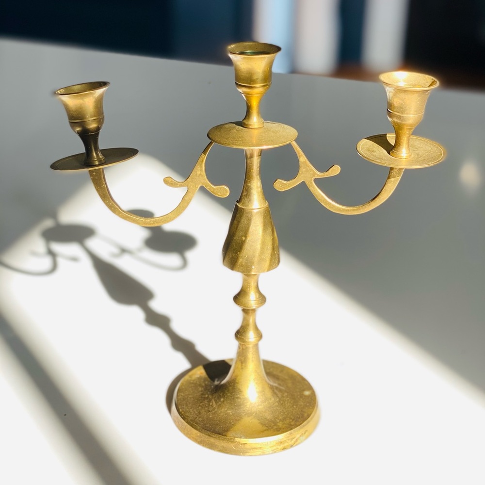 Vintage brass candelabra